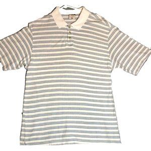 Columbia XCO Mens Polo Shirt M Blue/White Striped